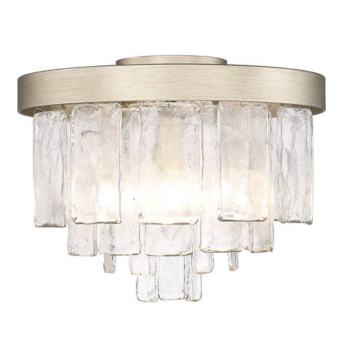 Ciara 3 Light 13 inch White Gold Flush Mount Ceiling Light